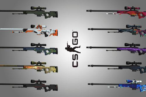 AWP from CS:GO [Animated + 9 Textures]